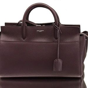 Saint Laurent Cabas Rive Gauche Bag in Wine